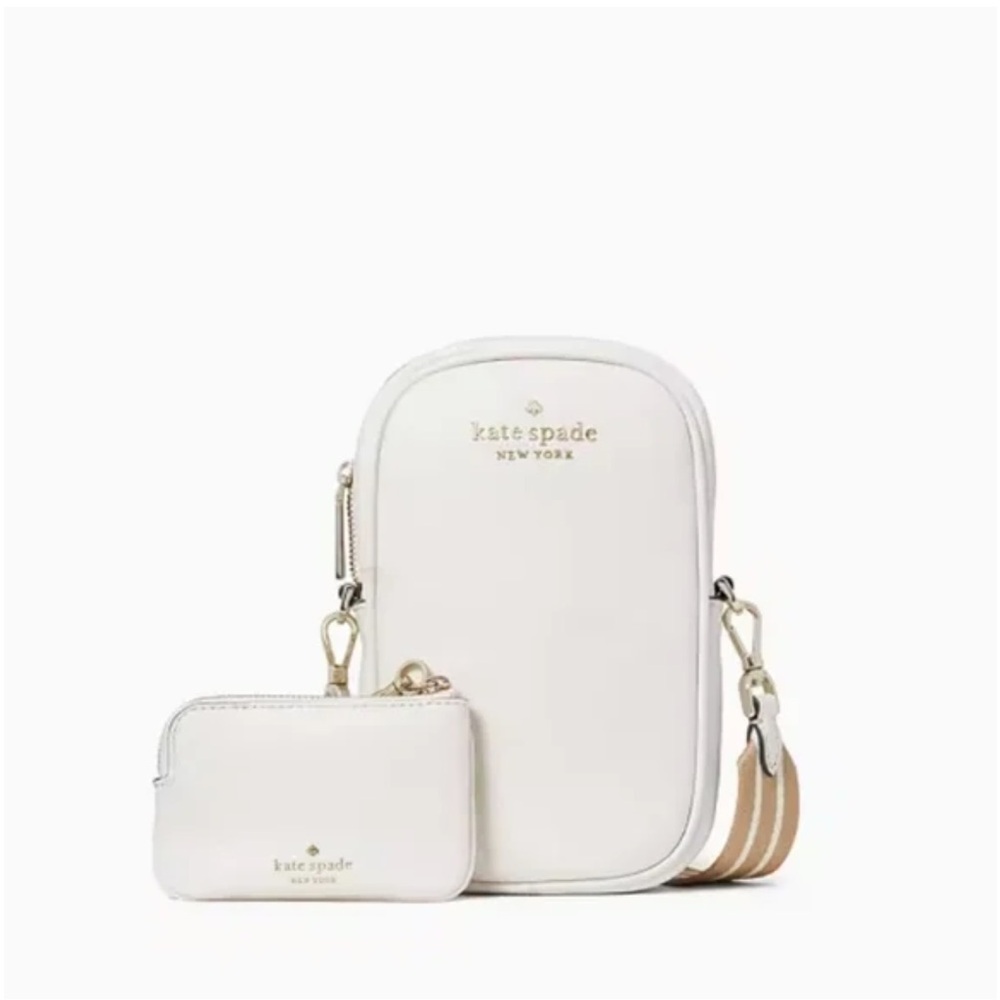 Kate Spade Double Zip Crossbody | Ivory/Tan Neutral | NWOT